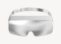 3D silver safety goggles, element illustration