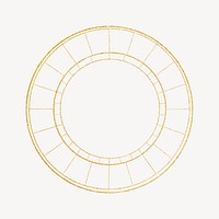 Constellation circle gold line art 