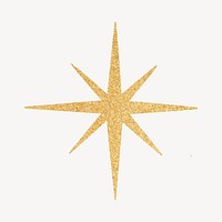 Aesthetic gold sparkling star