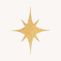 Aesthetic gold glittery sparkling star