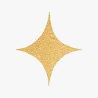 Gold sparkle collage element psd