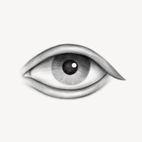 Realistic third eye illustration 