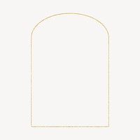 Simple glittery gold arch frame