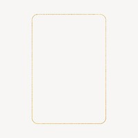 Glittery gold rounded rectangle frame