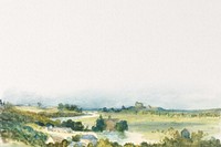 Landscape watercolor art background. Remixed by rawpixel.