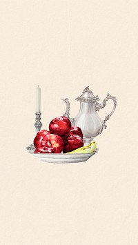 Watercolor fruits mobile wallpaper. Remixed by rawpixel.
