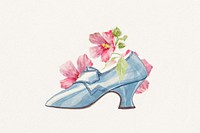 Watercolor vintage shoe collage element. Remixed by rawpixel.