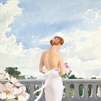 Watercolor bride background. Remixed by rawpixel.