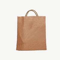 Paper shopping bag collage element psd