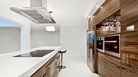 Modern kitchen interior. Remixed by rawpixel. 