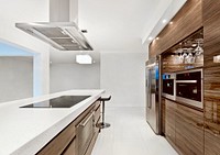 Modern kitchen interior. Remixed by rawpixel. 