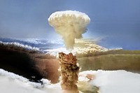 Nuclear explosion background. Remixed by rawpixel. 