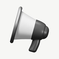 3D megaphone, collage element psd