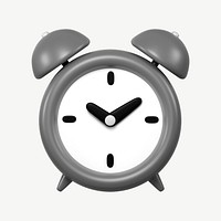 3D alarm clock, collage element psd