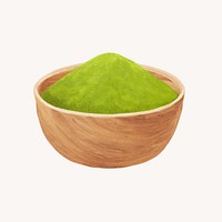 Matcha powder, Japanese drinks illustration