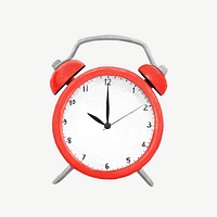 Alarm clock illustration, design element psd