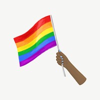 Pride flag, diversity illustration psd