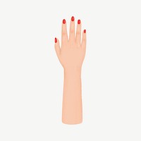 Woman hand, Asian, diversity illustration psd