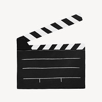 Film clapperboard, entertainment illustration