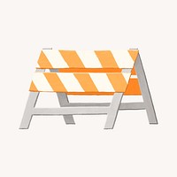 Traffic barrier, aesthetic illustration