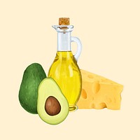 Fat nutrition aesthetic illustration background