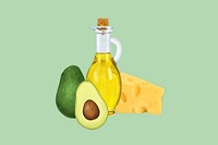 Fat nutrition aesthetic illustration background