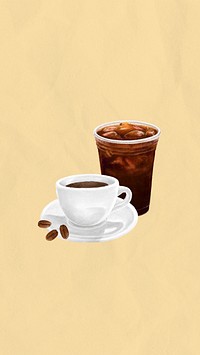 Cafe coffee beige iPhone wallpaper