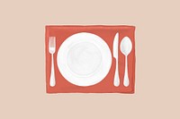 Table setting aesthetic illustration background