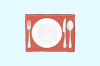 Table setting aesthetic illustration background