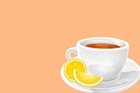 Lemon tea aesthetic illustration background