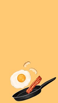 Breakfast cooking yellow iPhone wallpaper