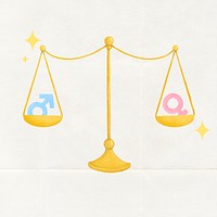 Gender justice rights aesthetic illustration background