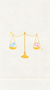 Gender justice white iPhone wallpaper