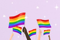 Purple lgbt rights aesthetic illustration background