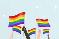 Blue lgbt rights aesthetic illustration background