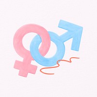 Gender equality aesthetic illustration background