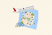 Planned travel destination aesthetic illustration background