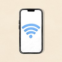 Phone internet wifi aesthetic illustration background