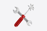 Repair tool aesthetic illustration background