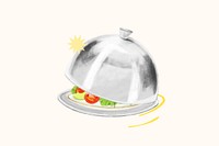 Food serving aesthetic illustration background