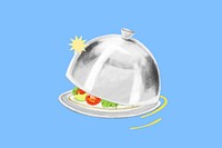 Food serving aesthetic illustration background