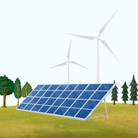 Clean energy aesthetic illustration background