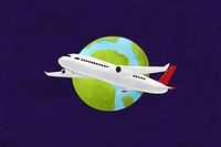 Travel abroad aesthetic illustration background