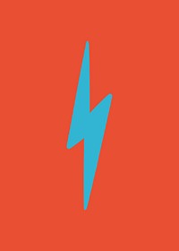 Colorful lightning bolt retro illustration