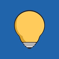 Colorful light bulb retro element vector