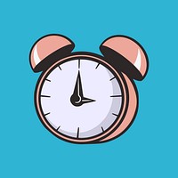 Alarm clock retro design element psd