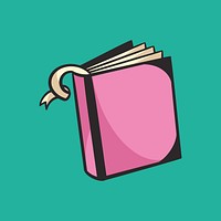 Colorful book icon retro element vector