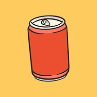 Colorful soda can retro element vector