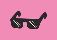 Colorful sunglasses retro illustration