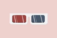 White 3d movie glasses, entertainment graphic